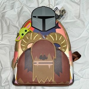 NWT ✨Loungefly x Star Wars The Mandalorian Bantha Ride Cosplay Mini Backpack 🐸